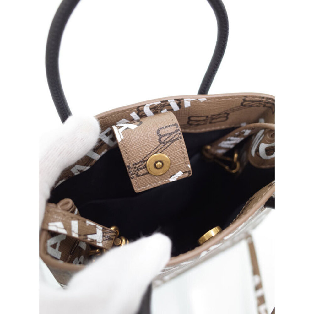 Balenciaga Shopping bag leather all over monogram Brown - Picture 7 of 9